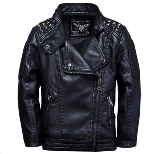 SHENGMEIHAO Leather Jackets For Boys