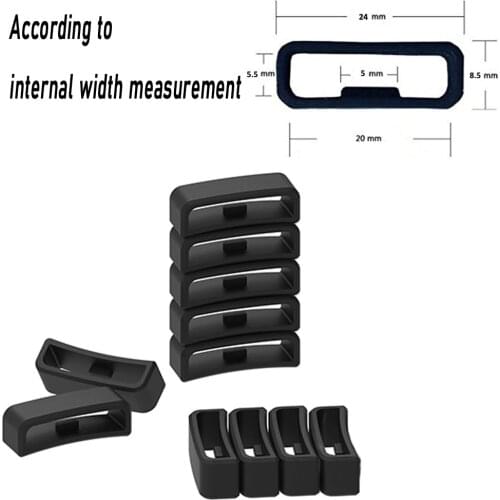 Silicone Band Keeper For Huami Amazfit GTR 42/Bip U/S/GTS/GTS 2 Strap rubber loop Watch buckle Silicone Accessories Fixed Ring