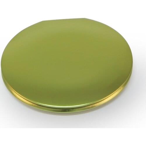 Light Green Color Customized Brand Logo Round Magnet Open Switch Portable Pocket Makeup Mirror for Gift