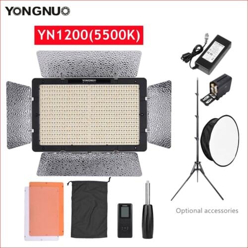 YONGNUO YN1200 Handheld LED Panel Video Light 5500K Photography Lighting Studio Fill Lamp For Vlog TikTok Makeup Youtube Photo