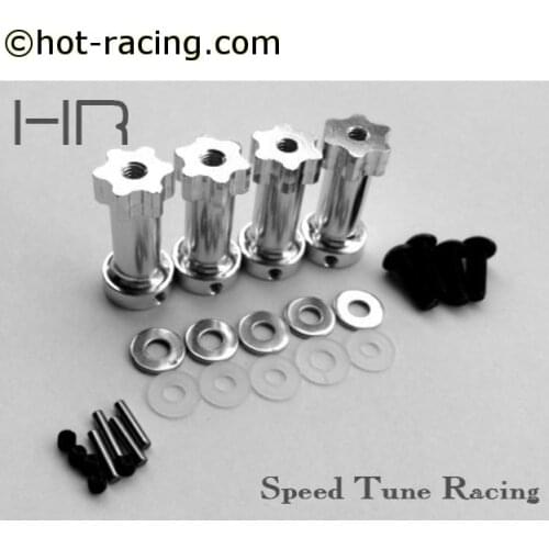 12mm wheel hex extensions (28mm) fits the 5mm diameter axles on Traxxas EP 4wd (Slash, Stampede, Rally)