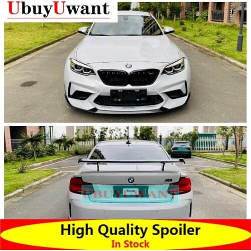 UbuyUwant Real Carbon Fiber Rear Trunk Spoiler Lip Tail Trunk Wing For BMW 2 Series F87 M2 F22 2014-2018 Auto Car Accessoires