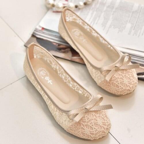 Dropshipping New Women Flats Shoes Ballet Flats Fashion Slip on Cut Outs Flat Women Shoes Sweet Hollow Summer Female Shoe Casual