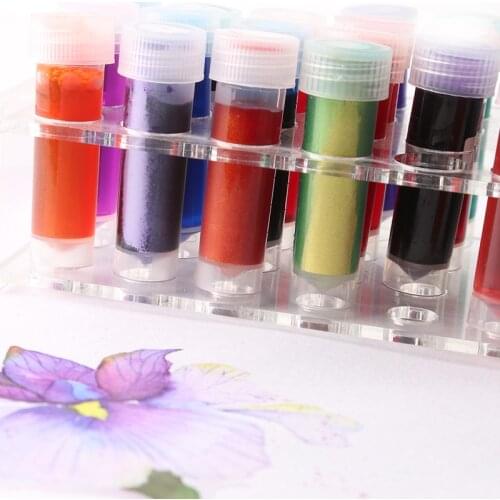 16pcs X 5ml Color Ink with Golden/silver Powder Non Carbon Ink for Fountain Pen, Glass Dip Pen