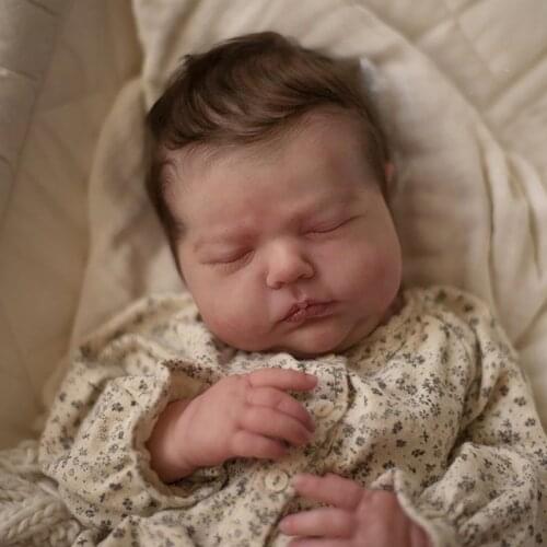19.5 inches Reborn DIY Doll Kit Sleeping Baby Tessa Soft Vinyl Unpainted Doll Kit