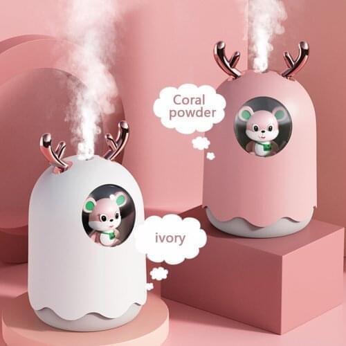 300ml Portable Air Humidifier USB Rechargeable Essential Oil Mist Maker Household Car Smart Spray Humidifier with Night Lamp