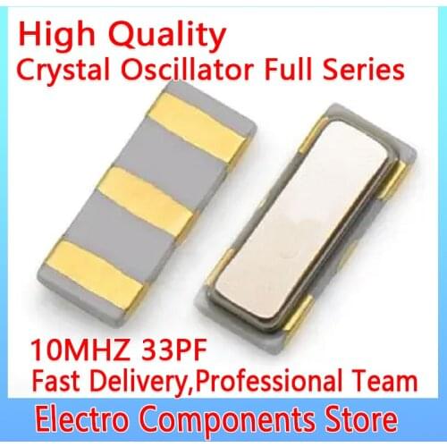 5PCS/Lot SMD Ceramic Resonators CSTCE 10MHZ 10.00MHZ 3.20x1.30mm CSTCE10M 3Pin Ceramic Crystal Oscillator 3213 33PF ±0.5
