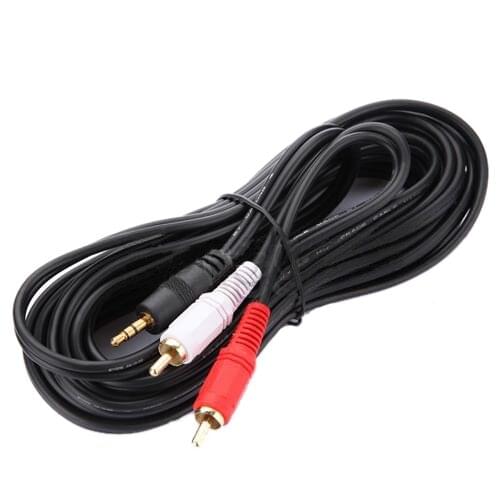 5m jack Cinch AUX audio cable 3.5mm jack on 2 * RCA RCA plug