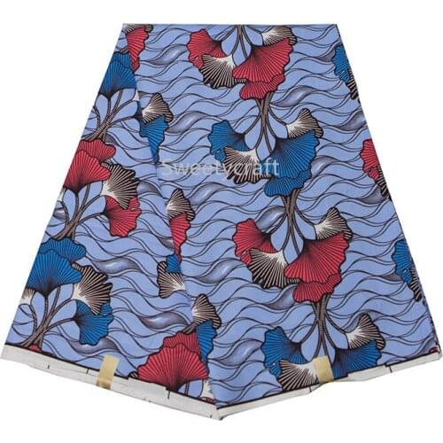 6 Yards Nederlands Wax African 2020 Clothes for Women Pagne Nigeria Super Flower Printed Holland Ankara DIY Tissu 100% Polyester