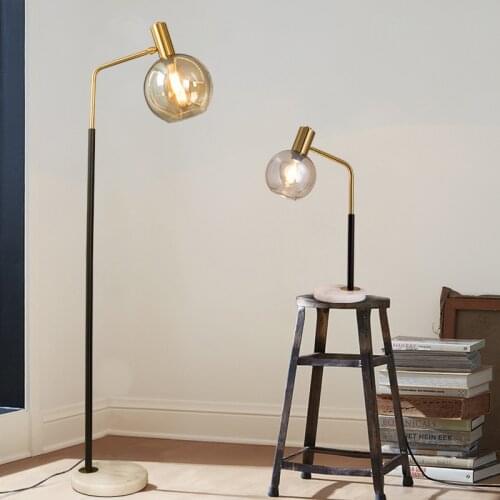 American Nordic minimalist floor lamp living room sofa bedroom bedside study light luxury vertical reading floor lamp