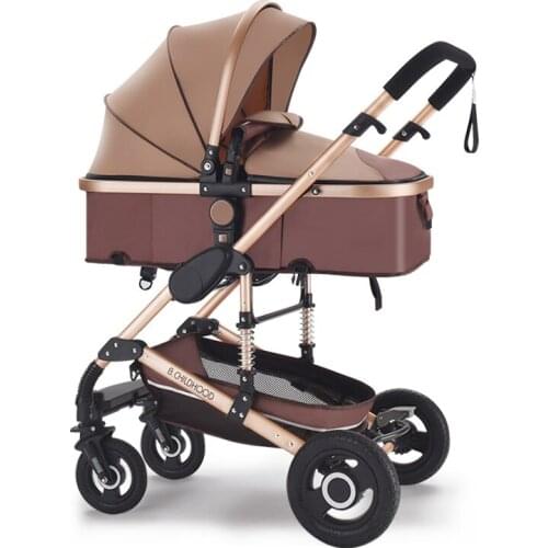 Baby Stroller 2 in 1 High Landscape Carriage Light Newborn Pram Shock Proof Car Baby Comfort Cart Free Shipping