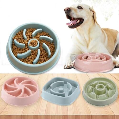 Cat Dog Slow Food Bowl Environmentally Friendly PP Plastic Leakproof Feeder Pet Fdding Supplies