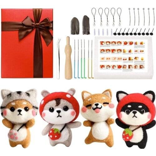 Imzay Wool Needle Felting Kit Doll Making Felting Tool Wool Felting Starter Kit Felting Supplies Felting Craft with Instructions