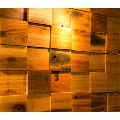 Natural ship wood 3d ancient old boat wooden mosaic tiles wall decoration materials HMWM1030 for backsplash kitchen wall