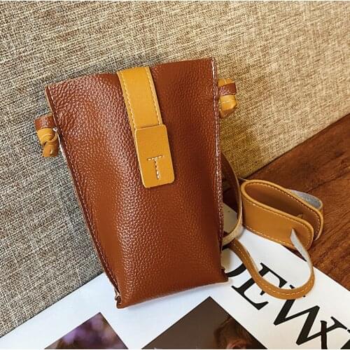 European and American New Style 2021 High Quality Messenger Bag Mini Contrast Color Mobile Phone Bag Fashion Lady Shoulder Bag