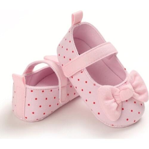 Infant Baby Girl Shoes Bowknot Anti-Slip Soft Sole Hook First Walkers Toddler Infant Baby Girl Kids Shoes 0-18M
