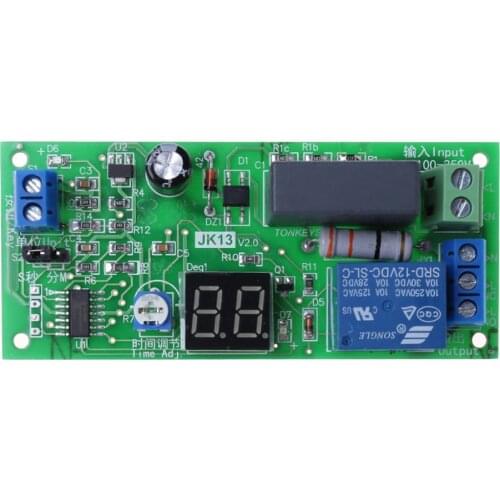 AC220V Delay Timer Switch Turn Off Board 0 Seconds-99 Minutes Delay Relay Module Drop Ship
