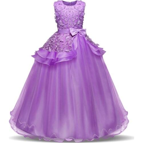 Princess Girls Dress for Wedding Flower Girl Dresses Gown Birthday Outfits Baby Children Clothes
