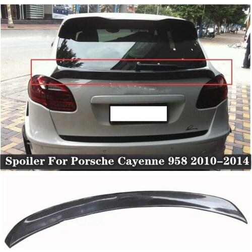 High quality Carbon Fiber Rear Trunk Lip Spoiler Wing Fits For Porsche Cayenne 958 2010 2012 2013 2014
