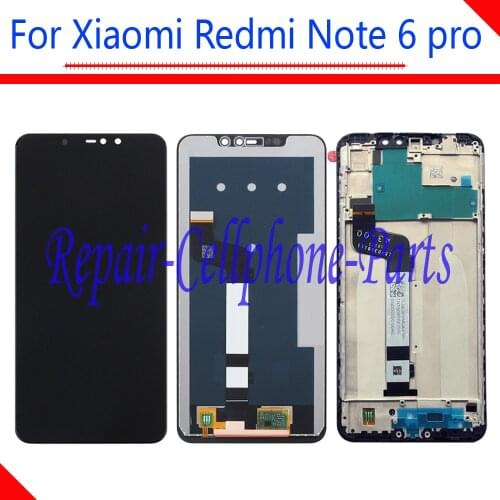 6.26 inch Full LCD DIsplay + Touch Screen Digitizer Assembly + Frame Cover For Xiaomi Redmi Note 6 pro / Redmi Note 6pro