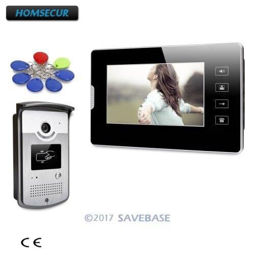 HOMSECUR 7" Wired Video Door Entry Call System with Touch Panel Monitor for Home Security