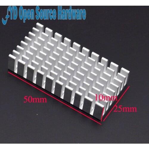 Heat sink 50*25*10MM (silver slot) high-quality radiator