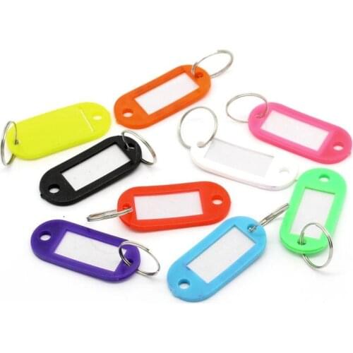 DoreenBeads Retail Rubber Key Tags Assorted Key Rings ID Tages Languages Label Mixed Color 6.6cm x 2.2cm(2 5/8"x 7/8"),50PCs