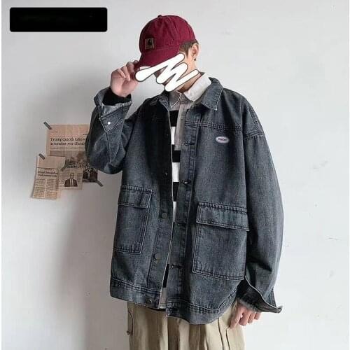Spring Autumn Mens Jean Jacket Japanese-style Casual Fashion Denim Mens jackets Harajuku Vintage Versatile Men Veste en jean