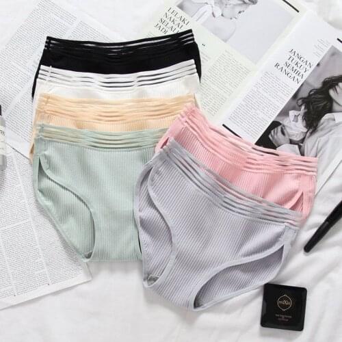 2018 Sexy Ladies Cotton Lingerie Solid Black Underwear Women Mid-Rise Womens Panties Intimates Briefs Drop Shipping X3