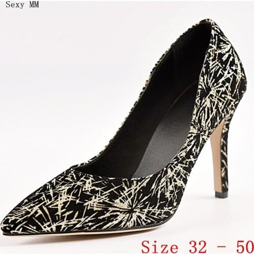 High Heels Ladies High Heel Shoes Women Pumps Stiletto Woman Party Wedding Shoes Kitten Heels Small Plus Size 32 - 50