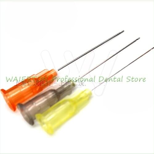 100pcs/bag Dental Endo Irrigation needle tip 25G/ 27G / 30GA 30G End-Closed Side Hole Endo Syringe