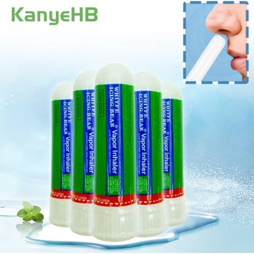 5pcs Nasal Essential Oils Rhinitis Mint Cream Refresh Nose Cold Cool Chinese Natural Herbal Ointment Nasal Inhaler Stick A335
