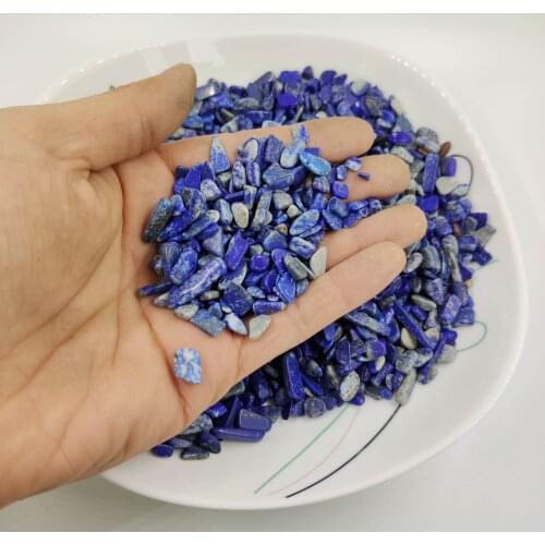 50g Natural Lapis Lazuli Gravel Cyan Rock Crystal Quartz Lasurite Mineral Specimen Fish Tank Garden Flowerpot Decoration Stone