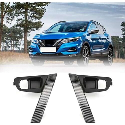Car Carbon Fiber Interior Door Handles Base Interior Door Handle Cover Trim for Nissan Qashqai J10 2007-2015