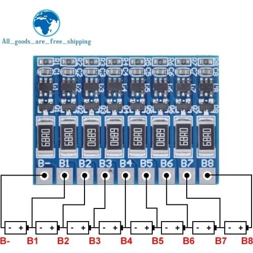 TZT 8S 4.2v li-ion balancer board 18650 li-ion balncing full charge battery balance board