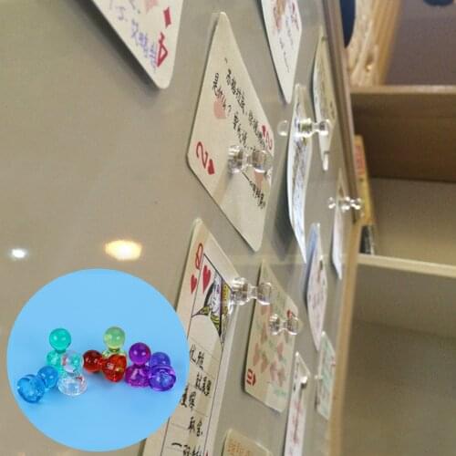 D11*17 Color Calligraphy And Calligraphy Sketching Transparent 50 Sold In Random Colors Magnets Push Pins For Whiteboard