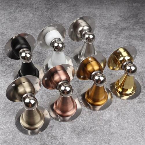 Door stopper punch-free strong magnetic stainless steel door top free installation door stopper wall suction