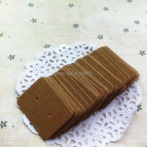 5000Pcs/ Lot 2.5*3.5cm Event Jewelry Ear Studs Hanging Paper Holder Display Cardboard Cards Kraft Paper Earrings Price Tags