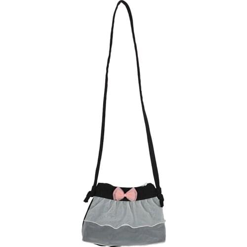 Harajuku Creative Funny Lace Ruffles Bow Girl Student Canvas Women Messenger Bag Female Lolita Japanese Crossbody Shoulder Bags