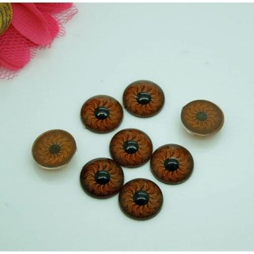 12mm Plastic Doll Eyes iris Brown Eyes For Bear Doll Animal Puppet Making 50pcs/lot E012BR