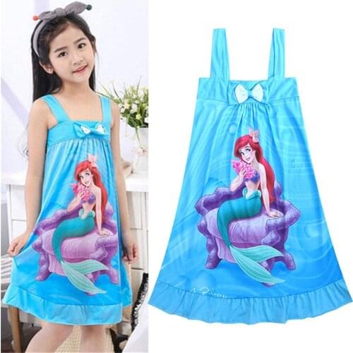 Girls Summer Dress Mermaid Kids Dresses for Girls Dress Sleeveless Children Clothes Party Dress Princess Birthday Vestidos