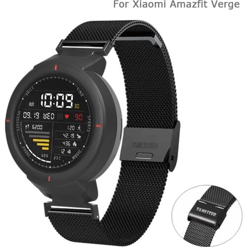 Metal Strap for Xiaomi Huami Amazfit Verge Watch Band Stainless Stell Replacement Band Bracelet for Amazfit Verge 3 Wristband