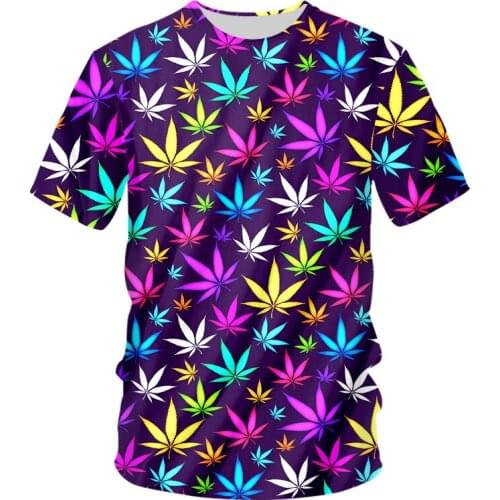 Mens T-shirts Weed T-shirts Clover T-shirts Green Leaf T-shirts Clothing Mens 3d Sexy T-shirts are unisex