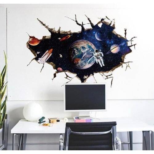Star sky wallpaper 3D Photo Wallpaper Kids Bedroom Modern Hand Painted Cartoon Universe Star Sky Planet Children Room Mural