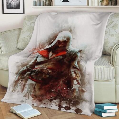 Assassins Creed II 3D Print Plush Blanket Throw On Sofa Home Decor Soft Warmth Washable Nap Blanket Dropshipping