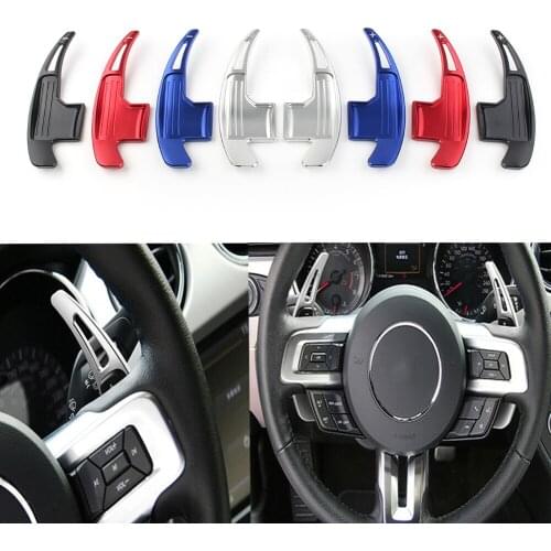 2PCS Car Aluminum Steering Wheel Shifter Extension Shift Paddles For Ford Mustang 2015 2016 2017 2018 2019 2020