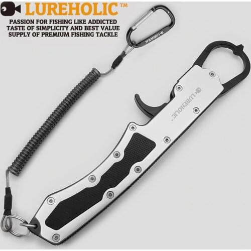 Lureholic 9.4'' Aluminum Alloy Lightweight Fishing Gripper Fish Grip Lip Clamp Grabber Tool Fish Controller Fishing Plier