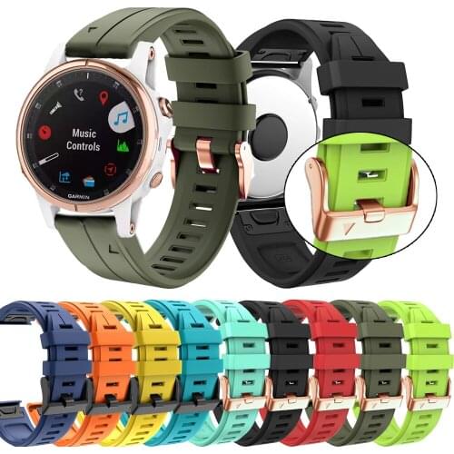 Silicone Watch Band Wrist strap for Garmin Fenix 6S Pro 5S Plus 20mm EasyFit Quick Release wristband Replace Smart Accessories