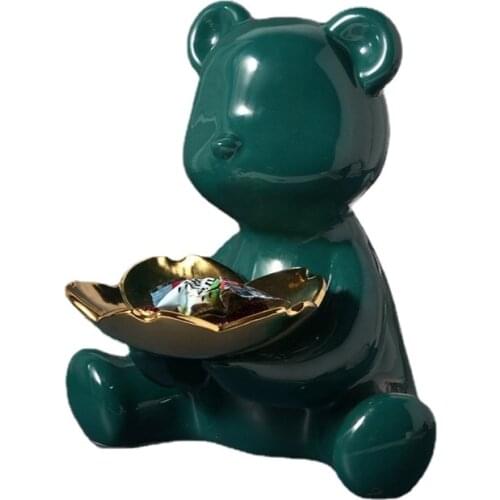 YL Beihanmei Light Luxury Storage Small Violent Bear Decoration Hallway Key Living Room Home Ceramic Decorations Gift