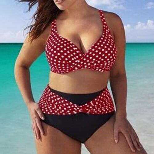 Women Siamese Bikini Set Push-up Stripe Swimwear Beachwear Polka Dot Color Printing Swimsuit Раздельный Купальник #G3